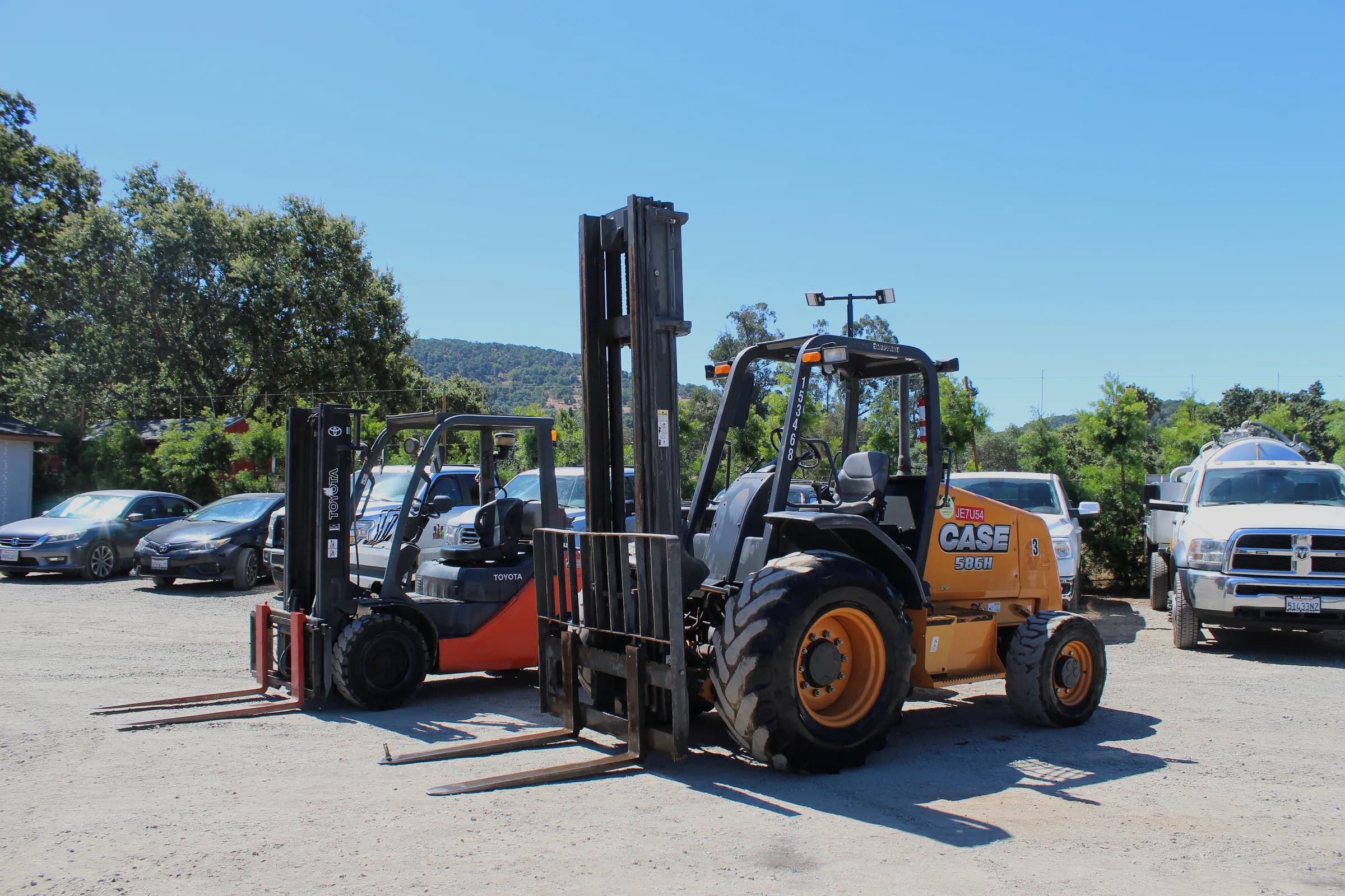 Forklift used for harvest material handling